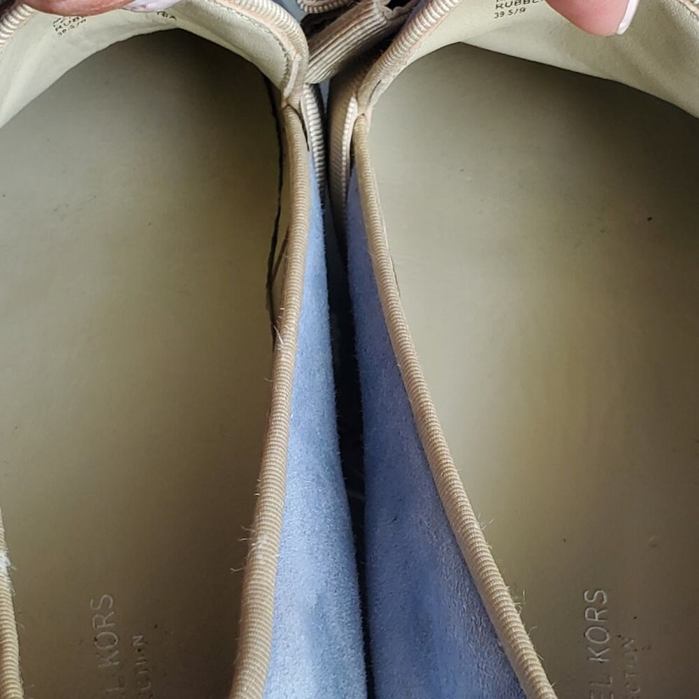 Michael Kors Collection Blue Suede Sneaker Shoe 9 M Bow Slip On Coastal Casual - Picture 8 of 12